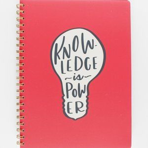 🌸 3 for $20 🌸 Large Notebook (A4) "Knowledge is Power"